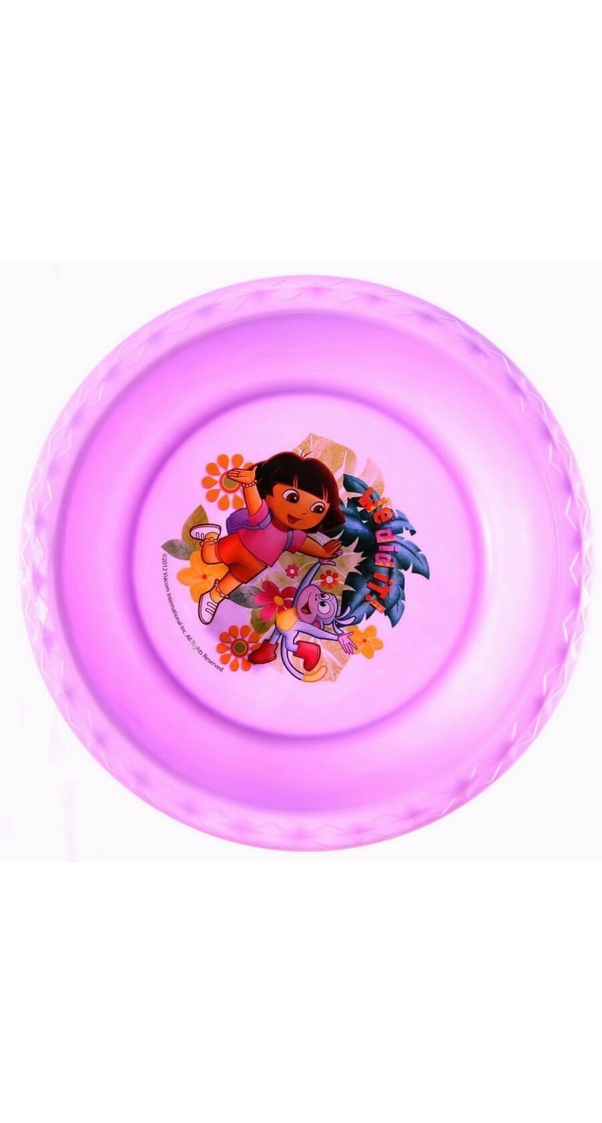 Dora The Explorer Purple Diamond Plastic Toddler Bowl - 17cm x 17cm