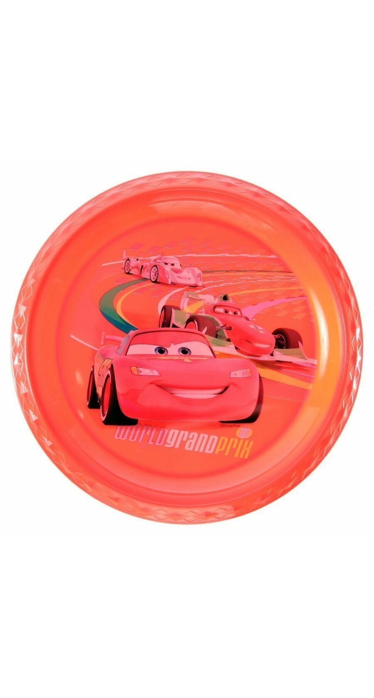 Cars Red Printed Plastic Diamond Plate - 22cm x 22cm