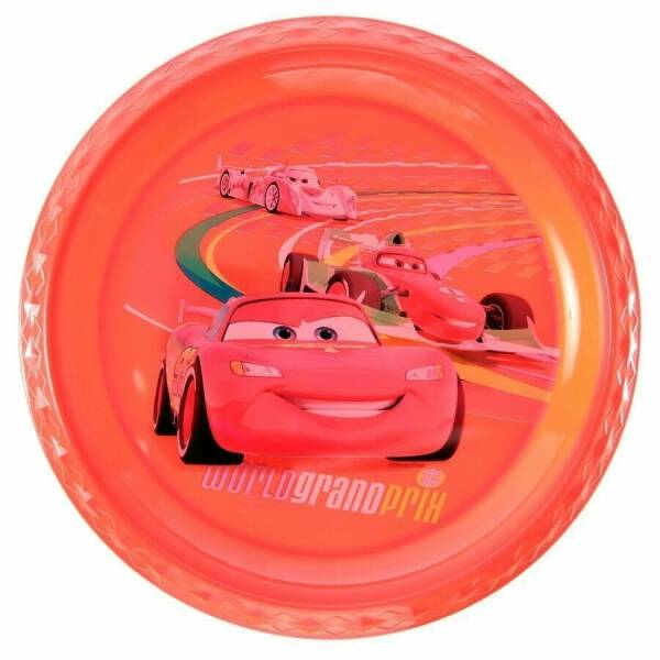 Cars Red Printed Plastic Diamond Plate - 22cm x 22cm