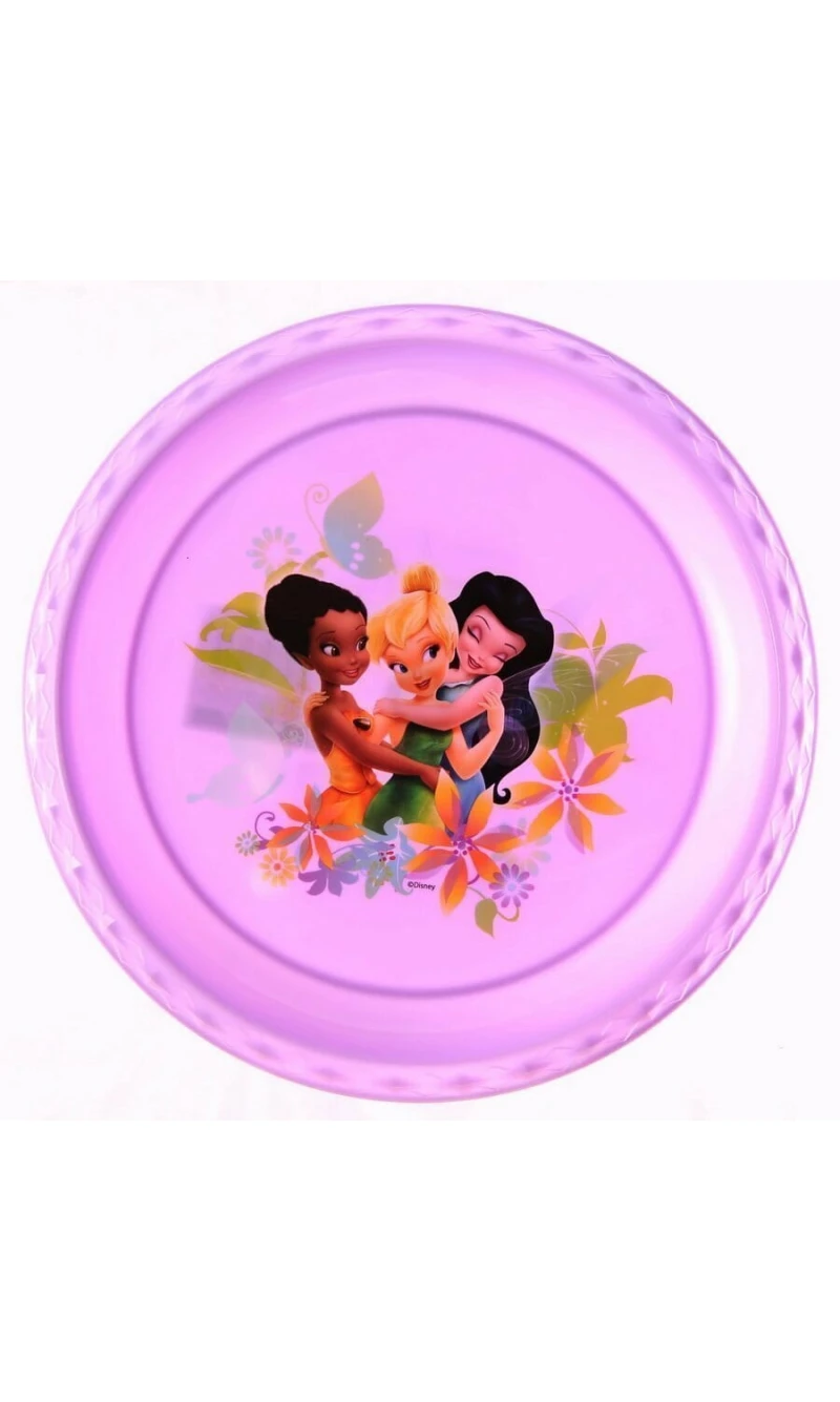 Tinkerbell & Fairies Purple Plastic Diamond Plate - 21cm x 21cm
