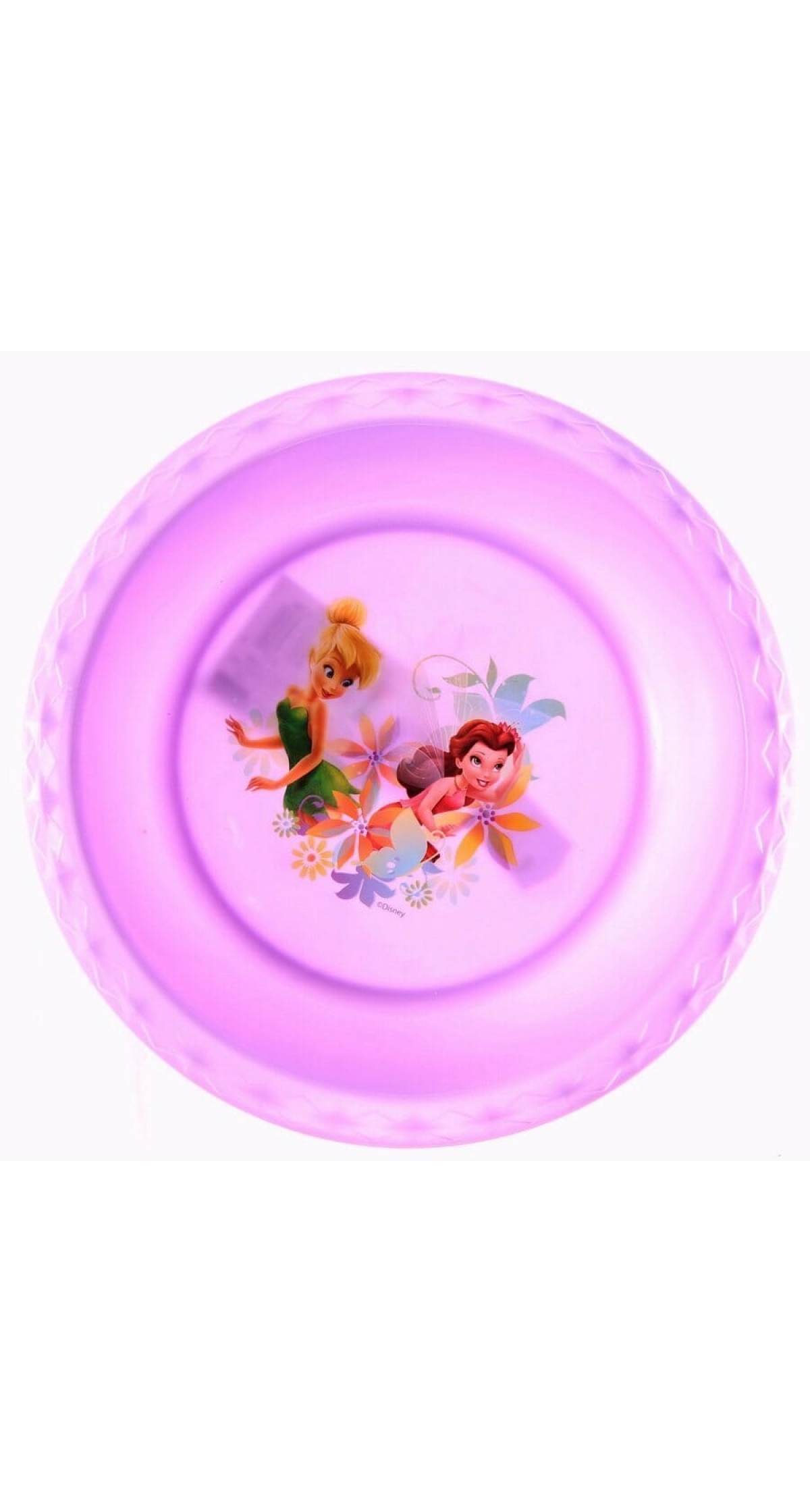 Tinkerbell & Fairies Purple Plastic Toddler Bowl - 17cm x 17cm