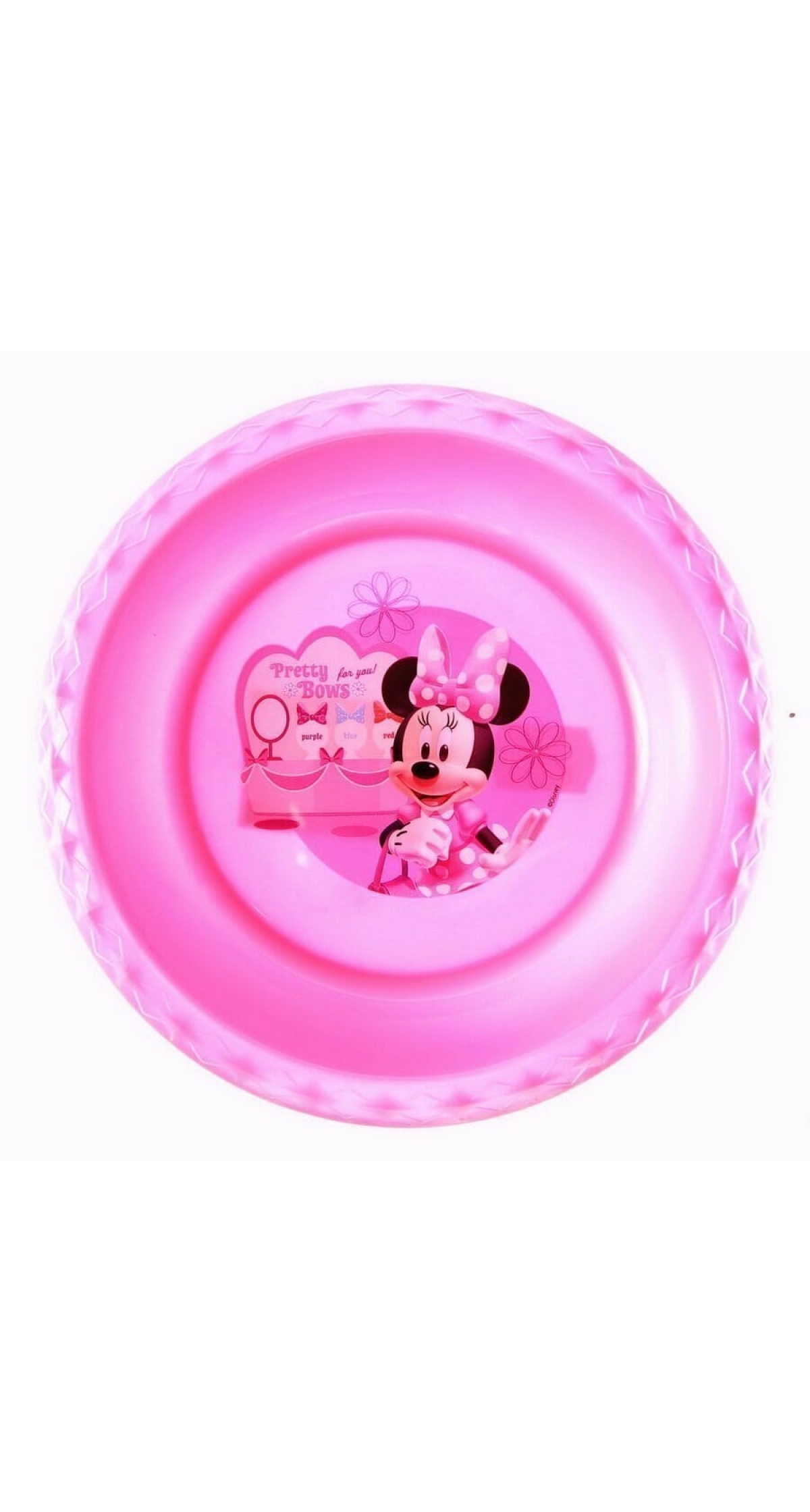 Minnie Mouse Pink Bow-Tique Diamond Plate - 17cm