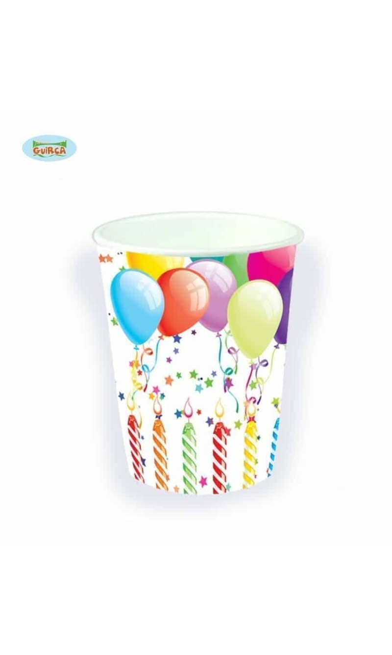 Balloons & Candles Paper Cups - 8pk
