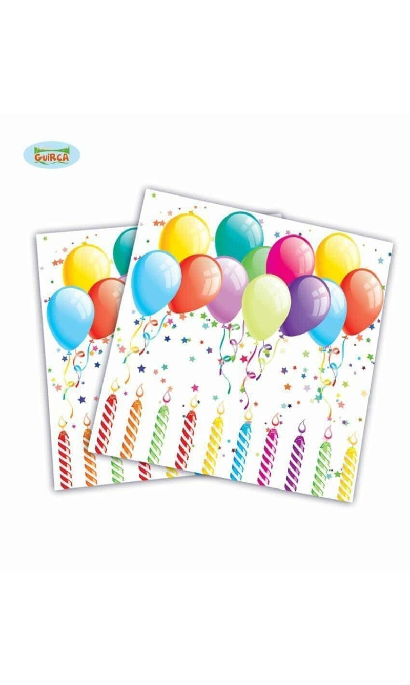 Balloons & Candles Napkins - 20pk