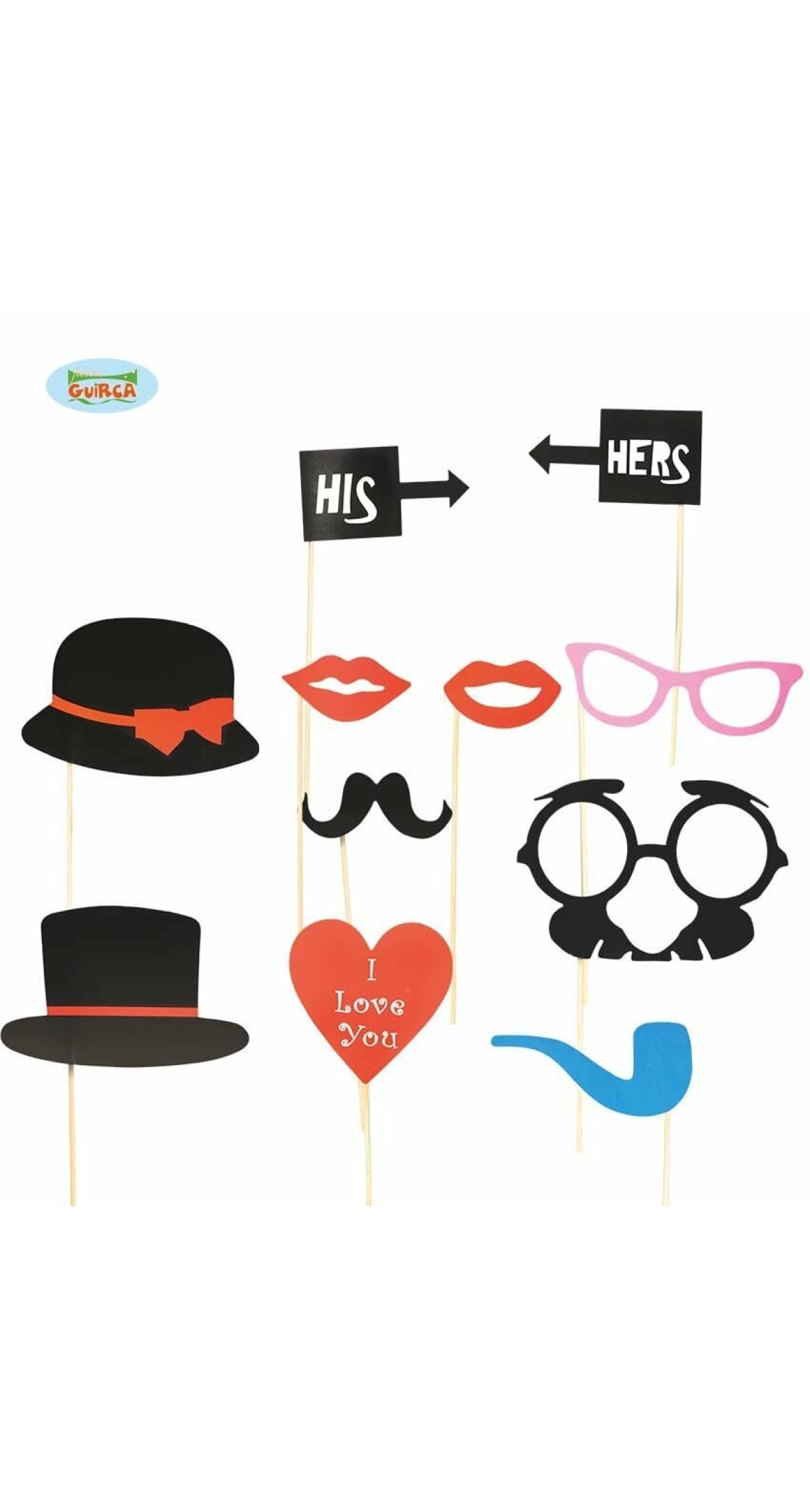 Wedding It Photo Booth Props - 12pk