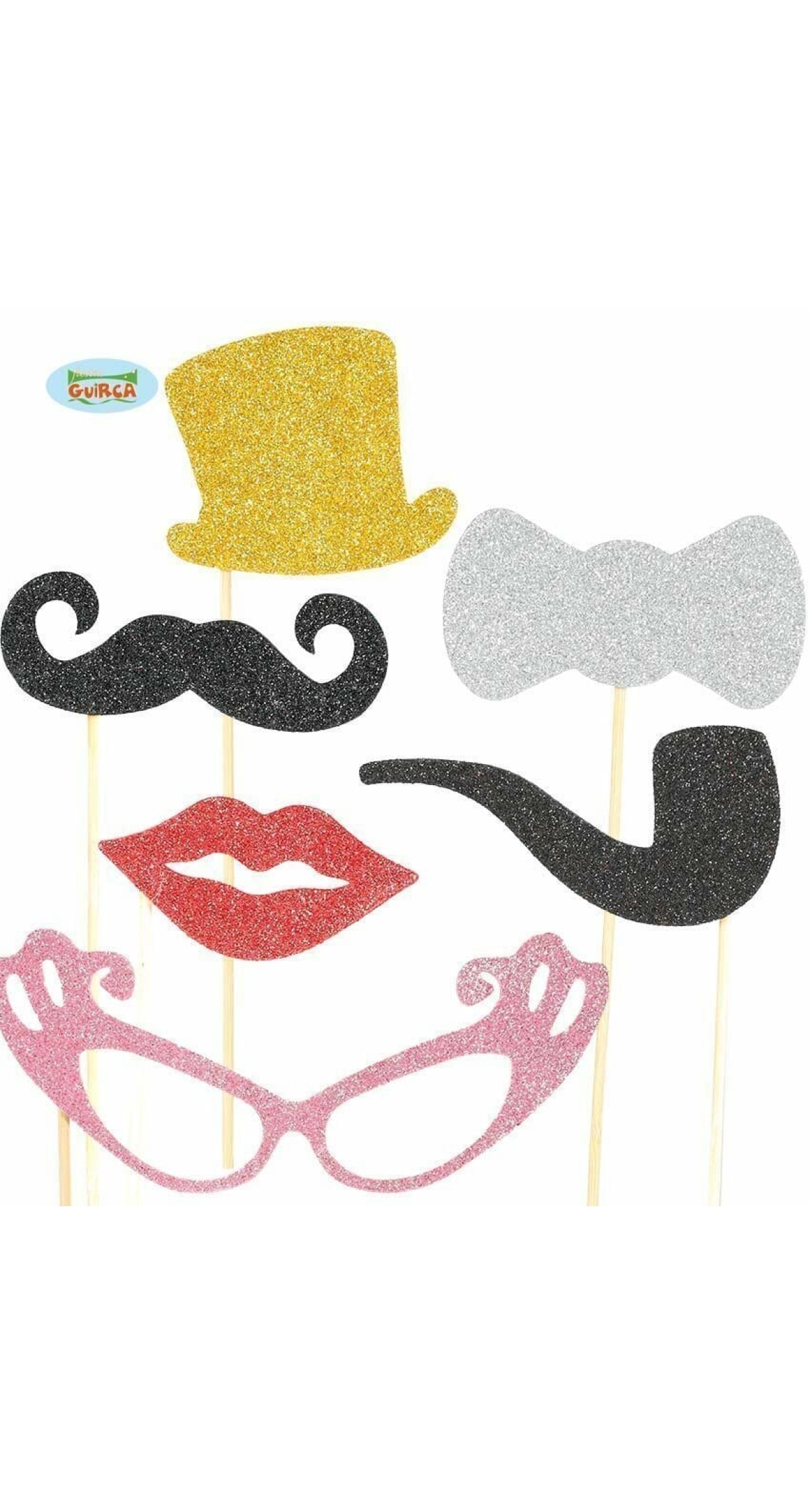 Sparkly Photo Booth Props - 6pk