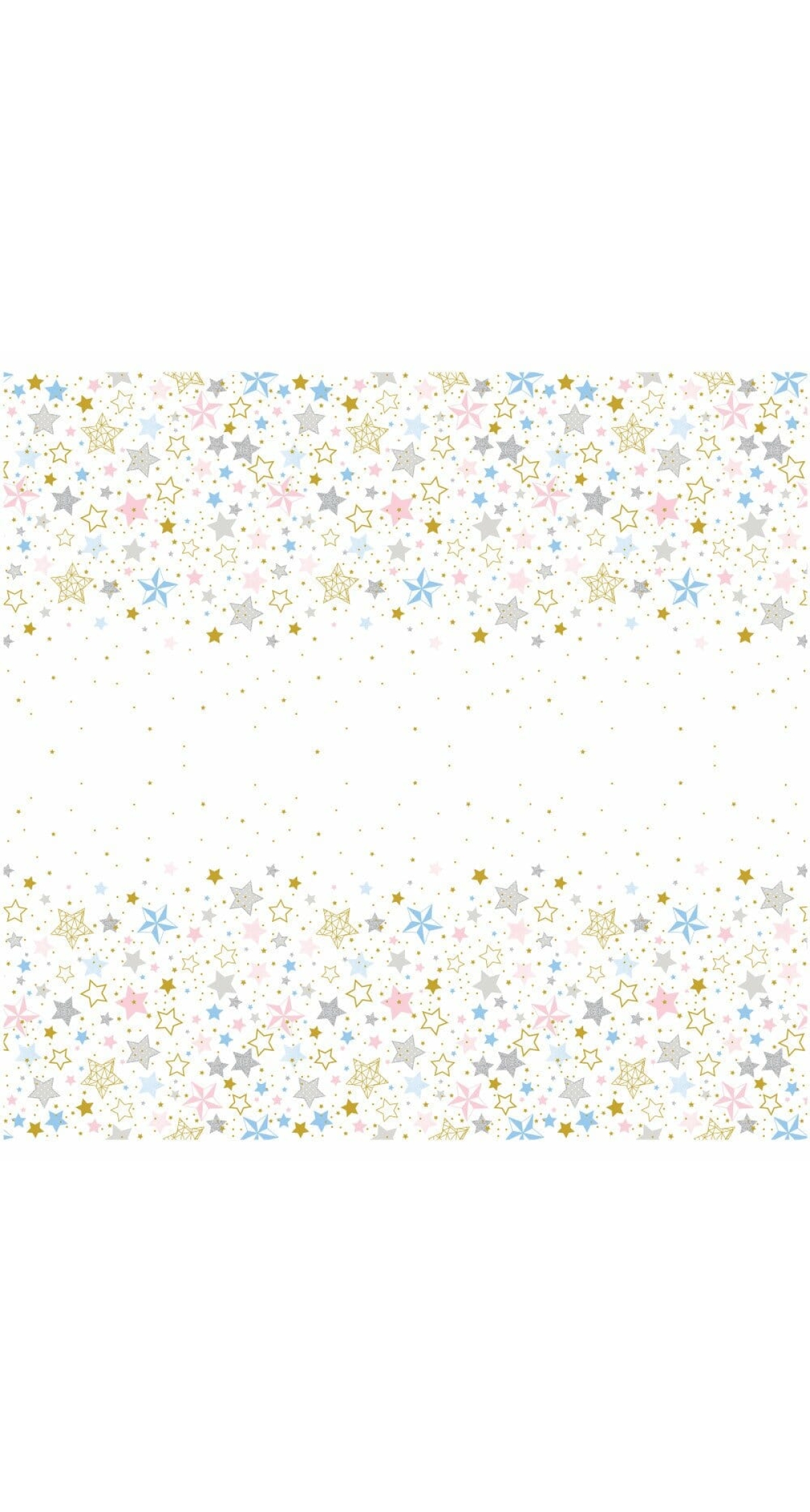 Twinkle Twinkle Little Star Repkangular Plastic Table Cover - 54 Inch x 84 Inch