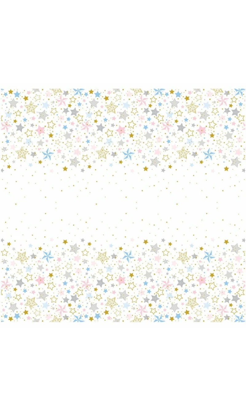 Twinkle Twinkle Little Star Repkangular Plastic Table Cover - 54 Inch x 84 Inch