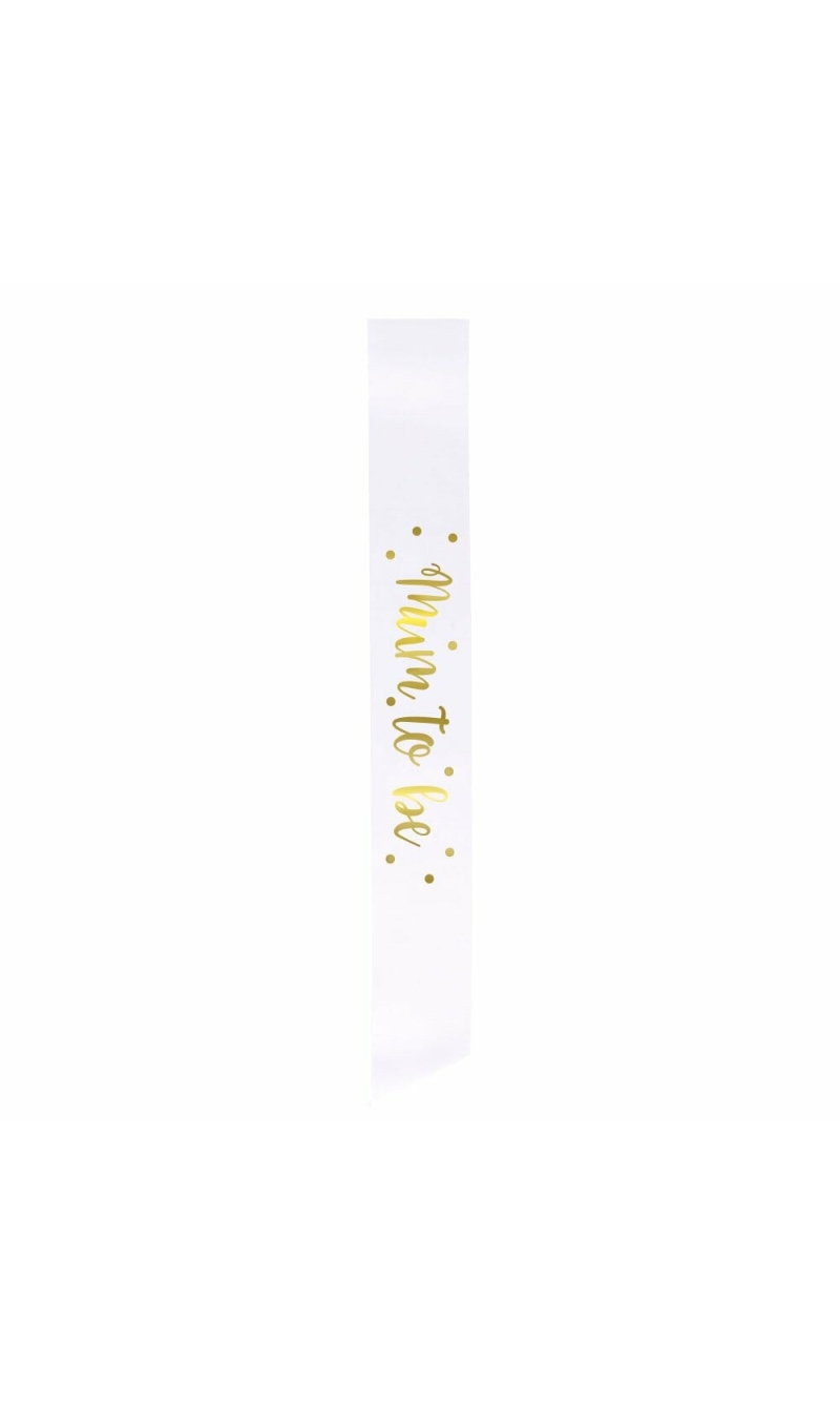 Gold Foil  Mum to Be Satin Sash