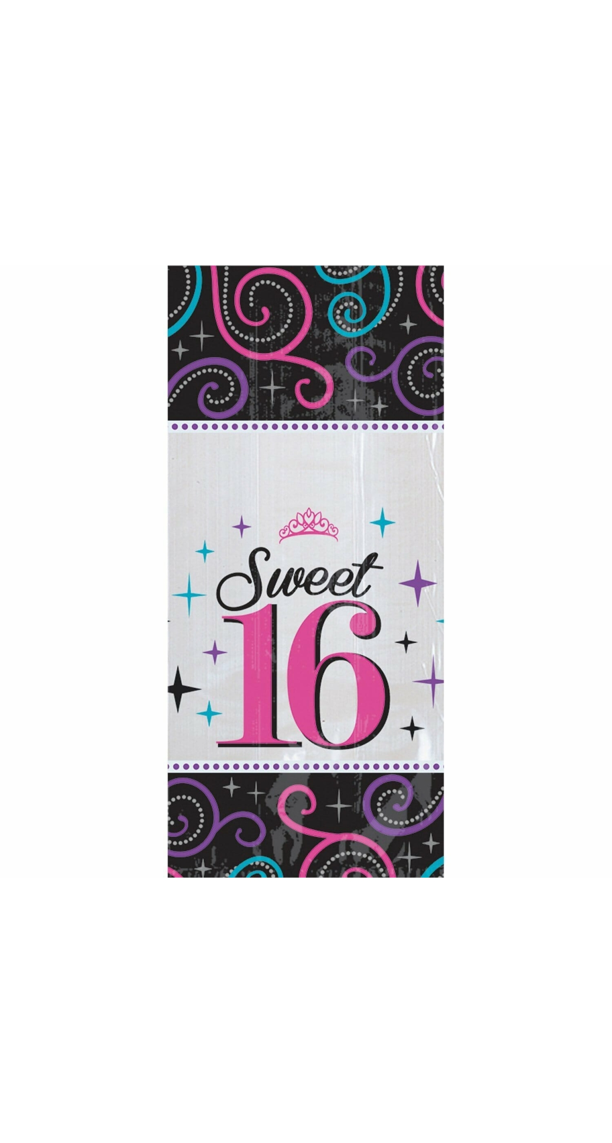 Sweet 16 Cello Favor/Sweet Bags 5'' x 9.5'' - 20pk