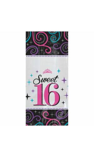 Sweet 16 Cello Favor/Sweet Bags 5'' x 9.5'' - 20pk