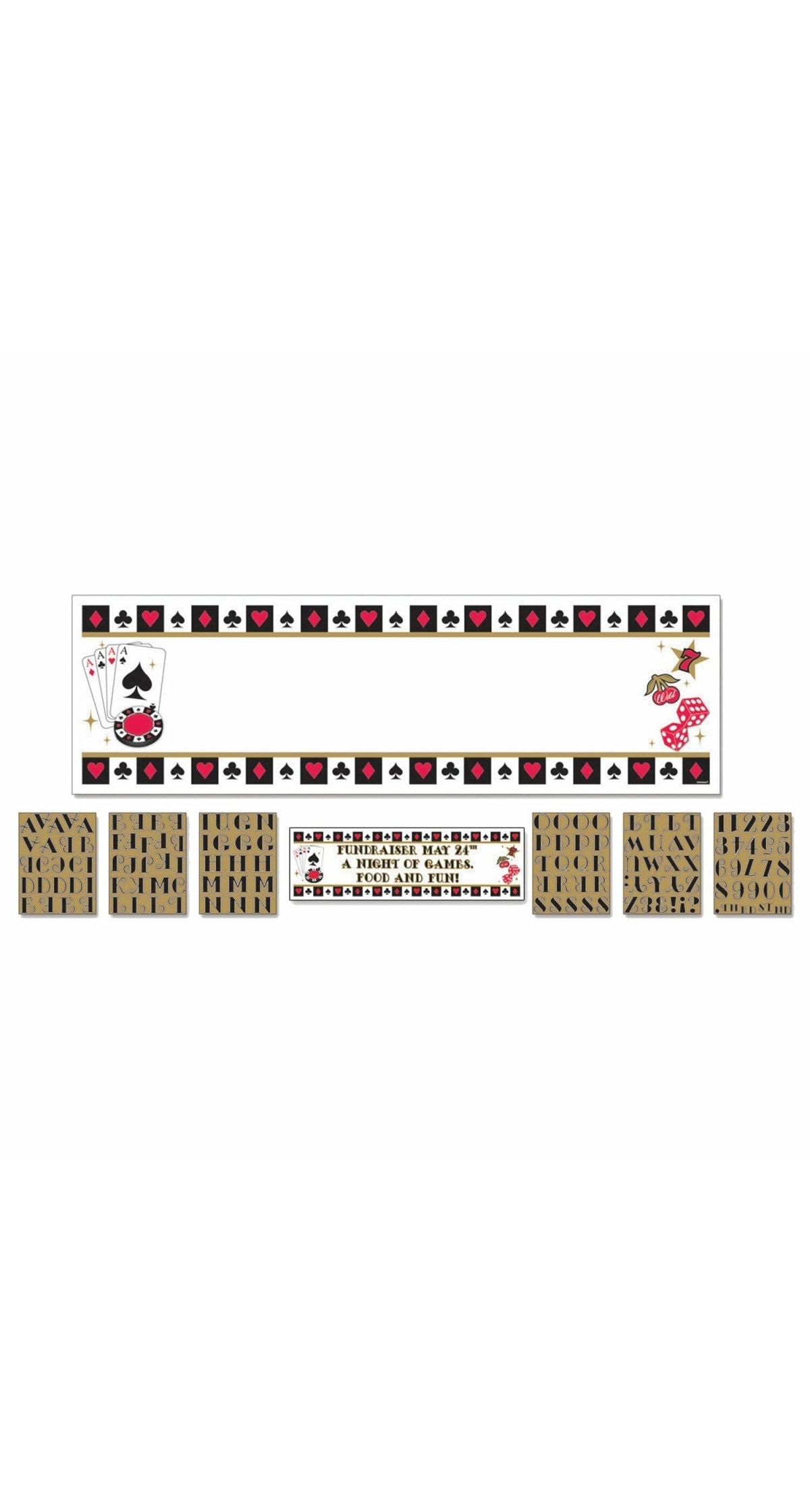 Casino Giant Sign Banner Place Your Bets Personalize It - 165.1cm x 50.8cm