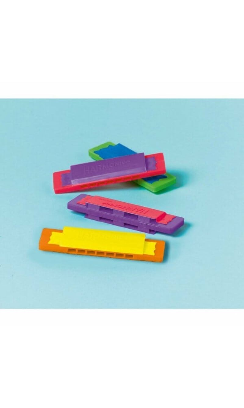 Party Favours Harmonicas Plastic 8.4cm x 2.1cm - 12pk
