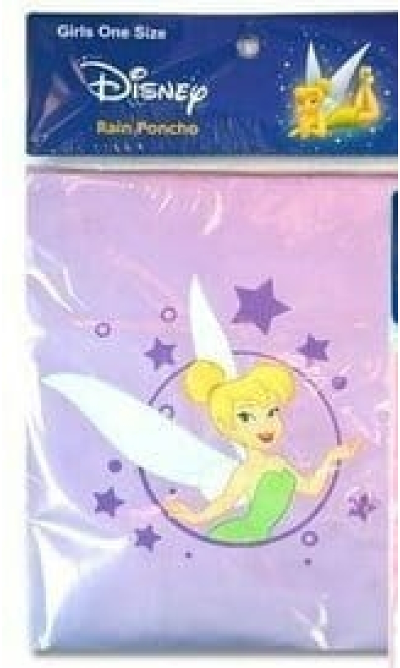 Tinkerbell Rain Poncho (Assorted Colours) - One Size