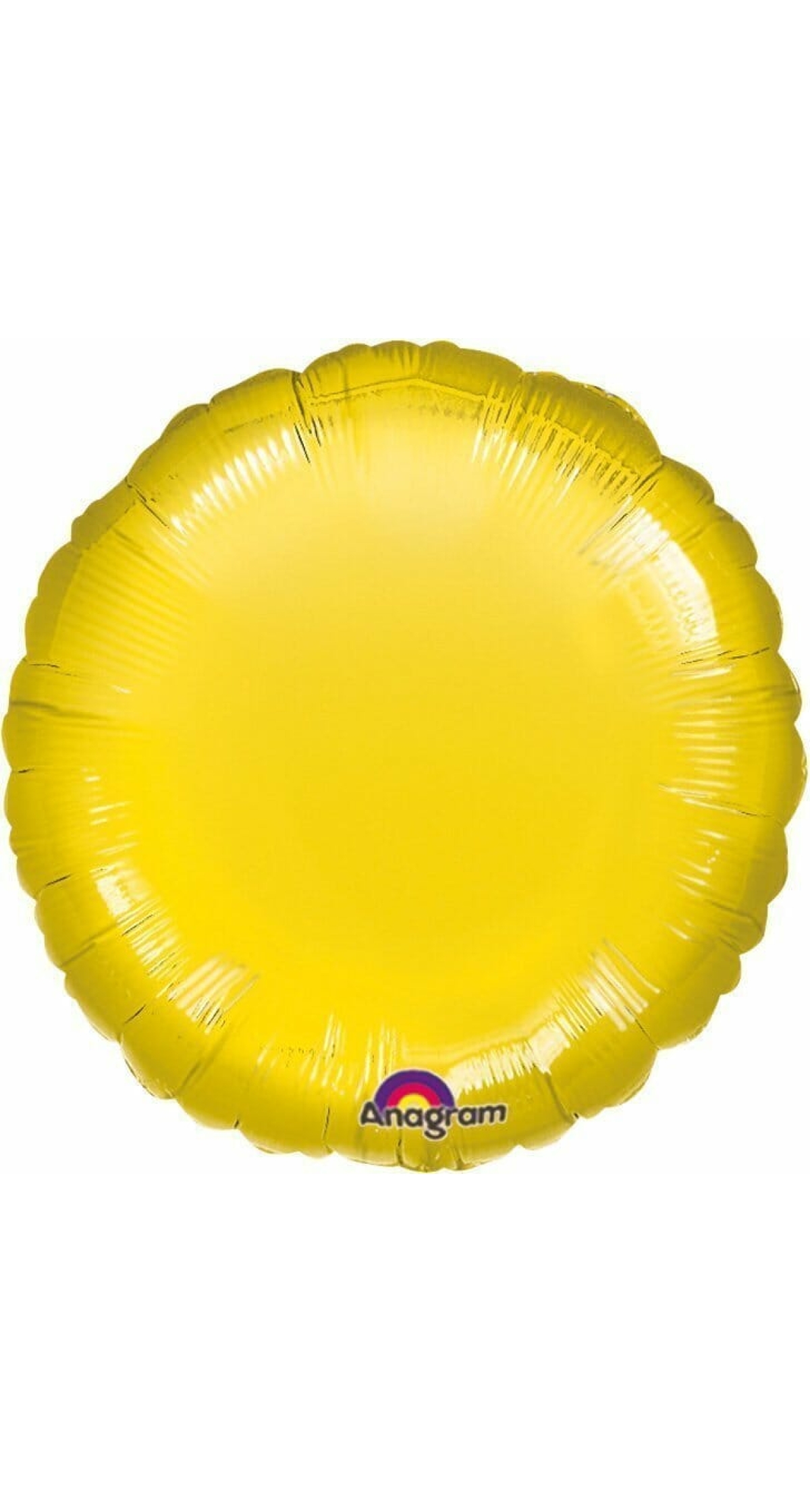 Metallic Yellow Round Foil Balloon 18"