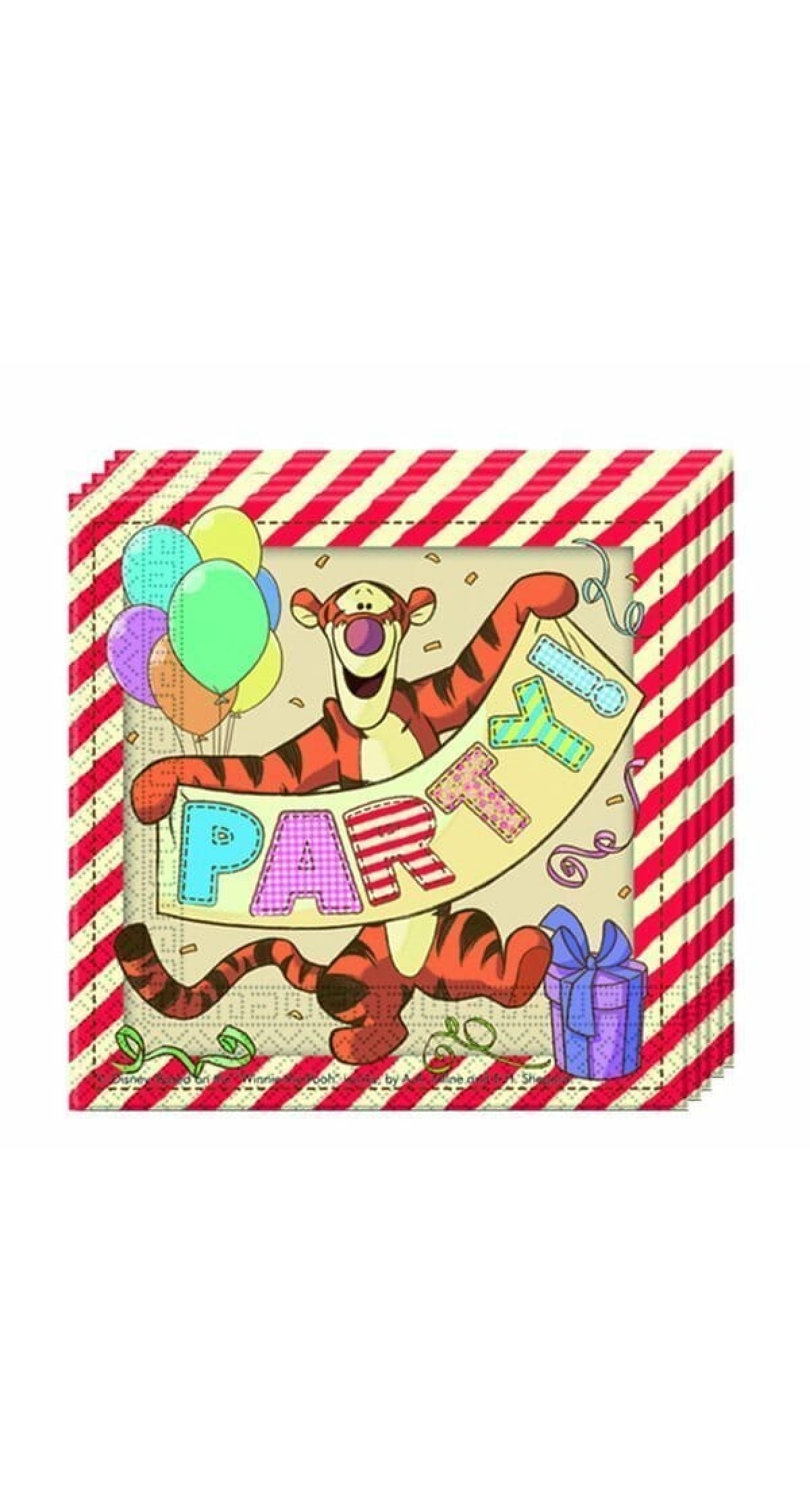 Winnie Alphabet Two-ply Paper Napkins 33x33cm  - 20pk