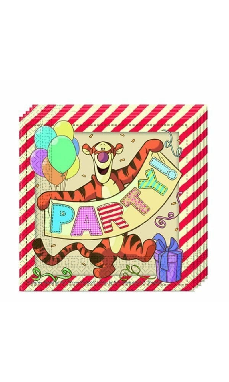 Winnie Alphabet Two-ply Paper Napkins 33x33cm  - 20pk