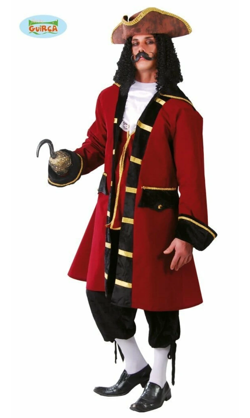 Red Captian Pirate (Capitan Pirata) - Adult Size Large