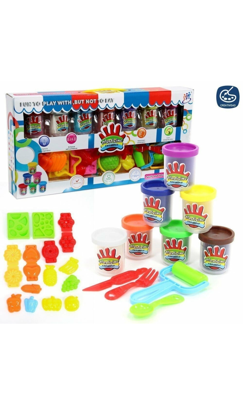 Plasticine Pot With Moulds And Accessories