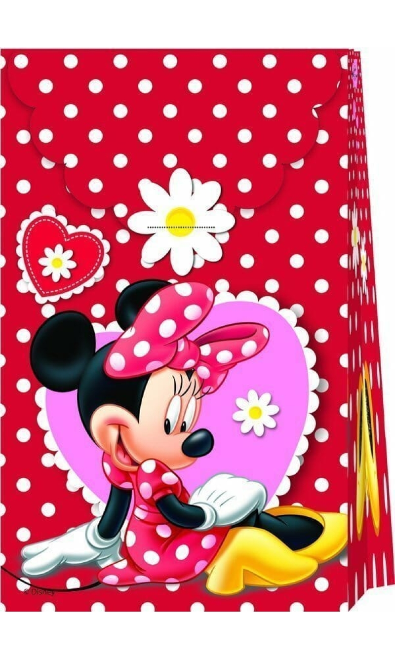 Disney Minnie Mouse Paper Bags  - 6pk