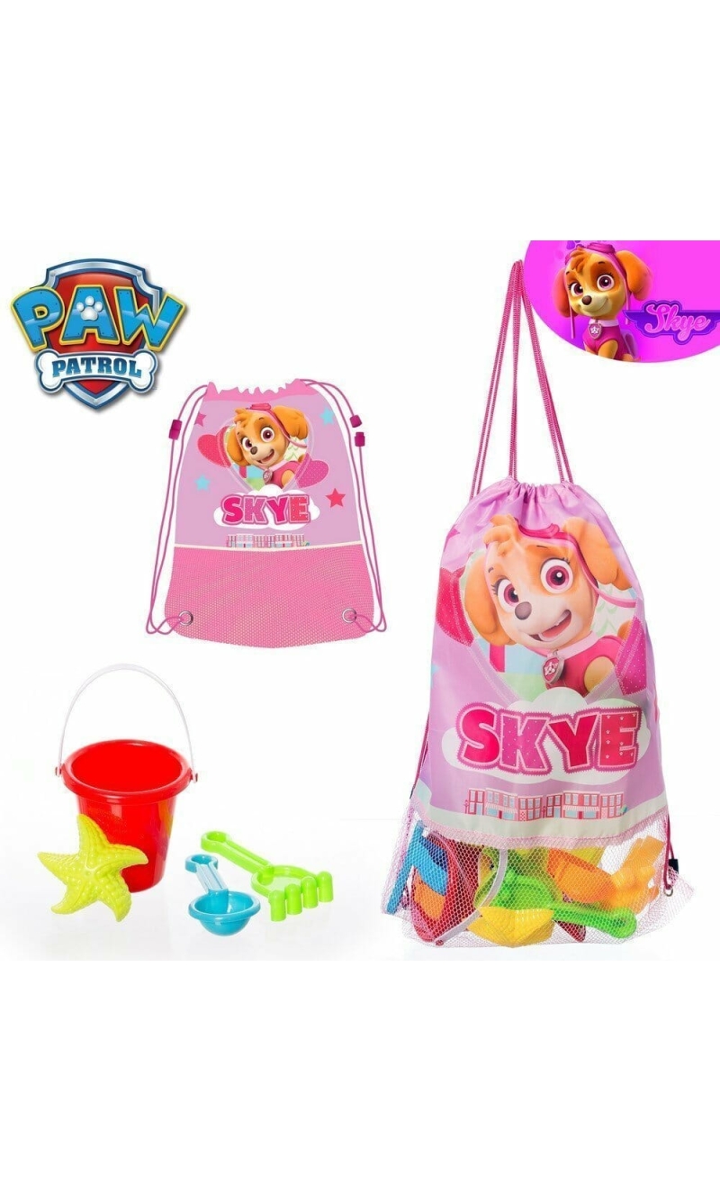 Beach Net Carrier Bag Paw Patrol Skye 37x57cm