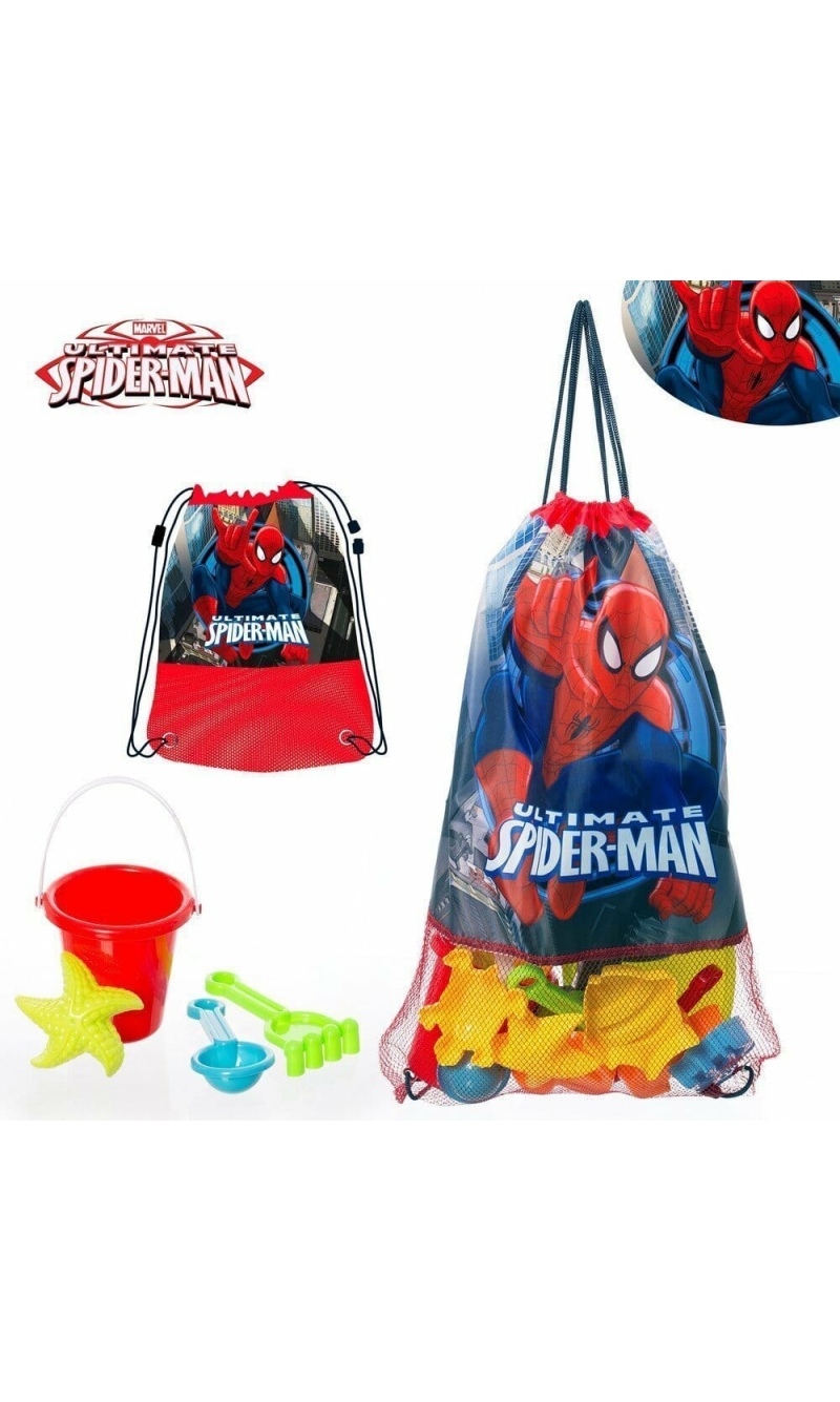 Beach Net Carrier Bag Spiderman 37x57cm