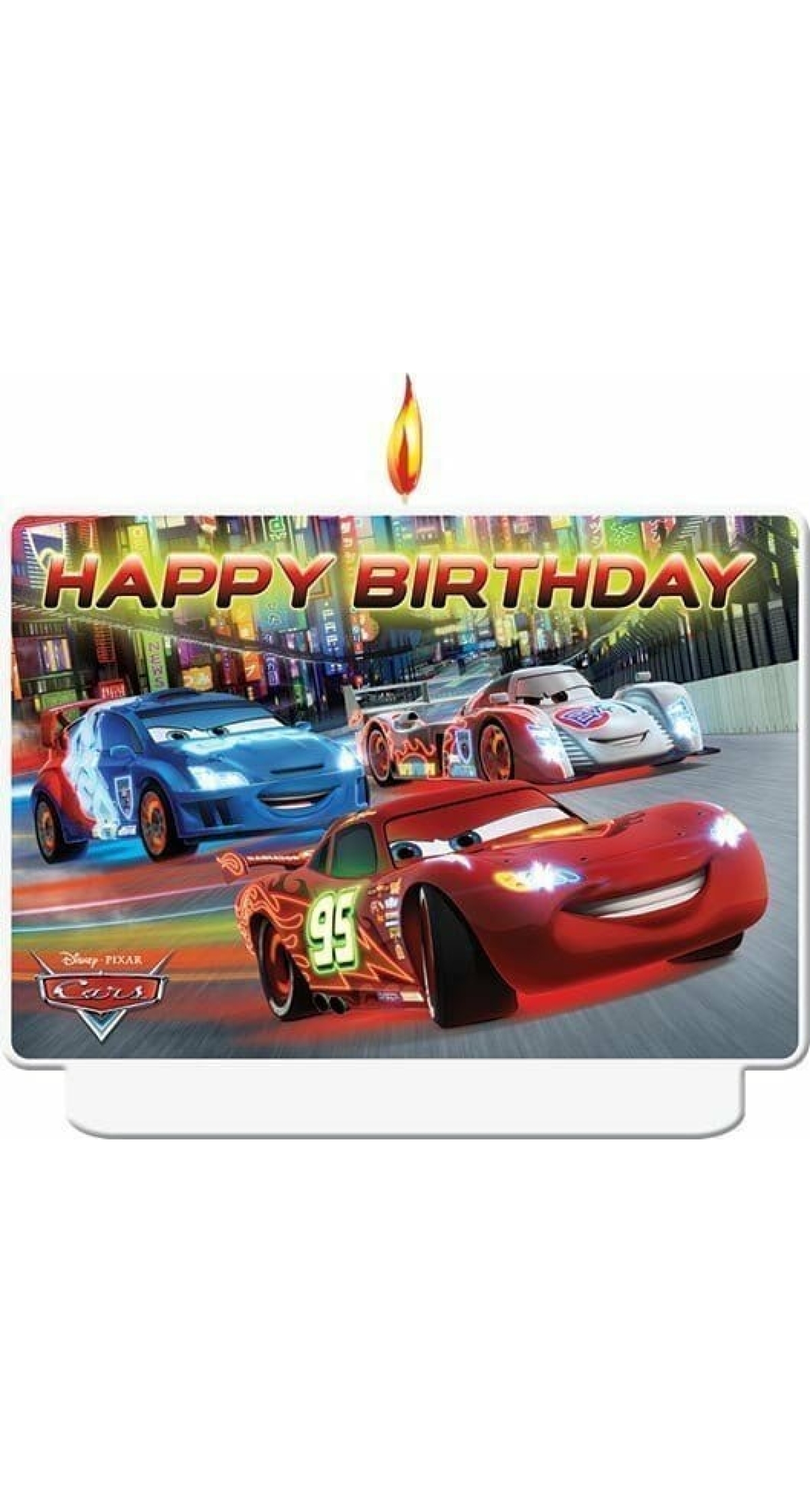 Cars Formula "Happy Birthday" Décor Candle - 1pk