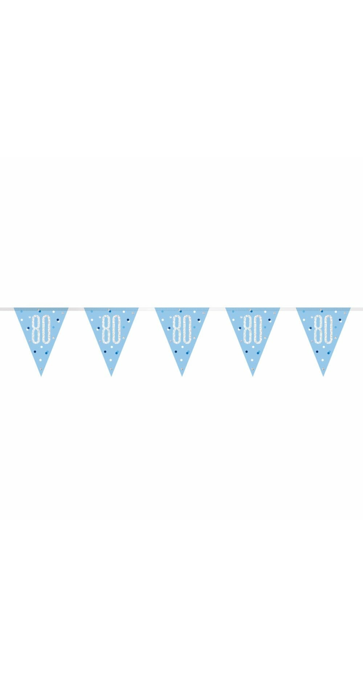 Glitz Blue & Silver Prismatic Plastic Flag Banner 80 - 9 Feet