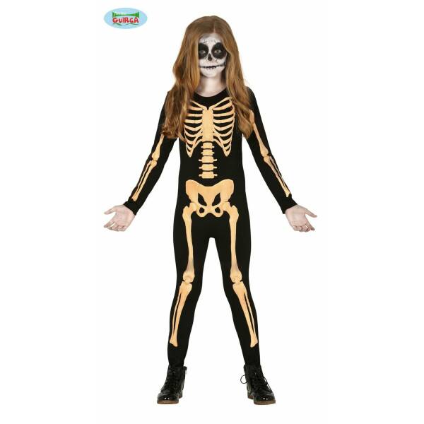 Skeleton Boy & Girl Costume (Spandex) - Age 5 to 6 Years
