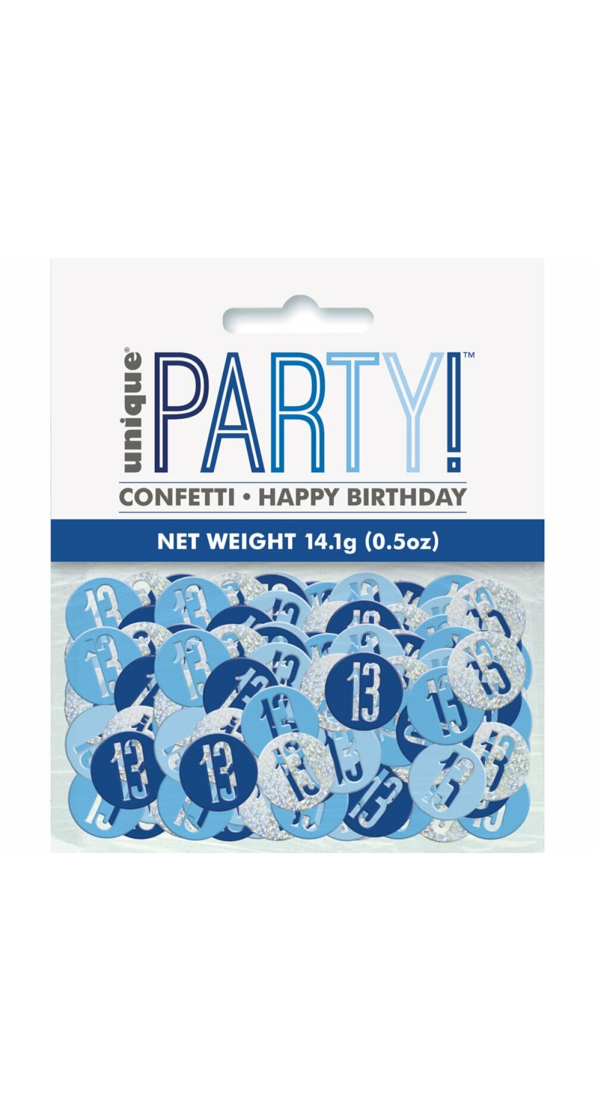 Birthday Blue Glitz Number 13 Confetti - .5oz