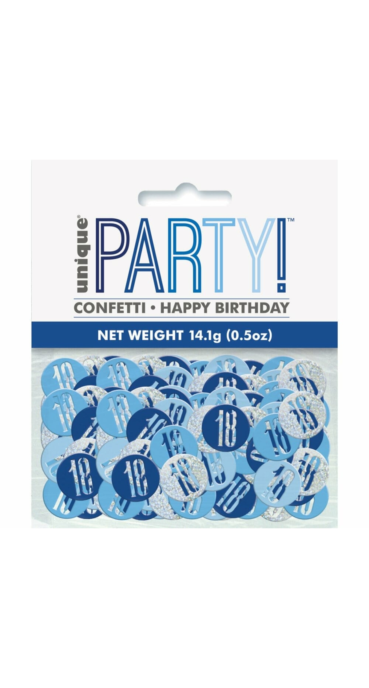 Birthday Blue Glitz Number 18 Confetti - .5oz
