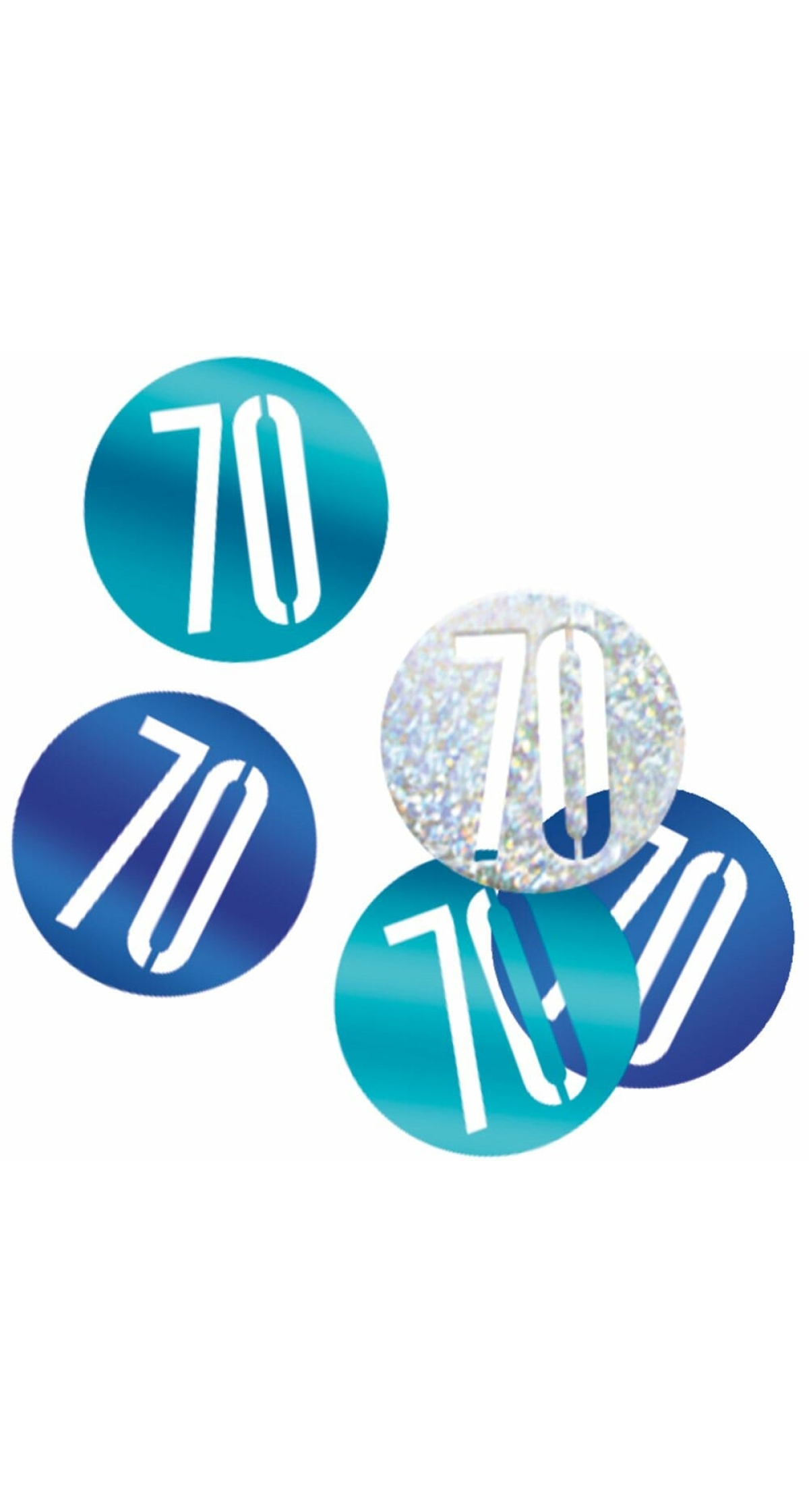 Birthday Blue Glitz Number 70 Confetti - .5oz