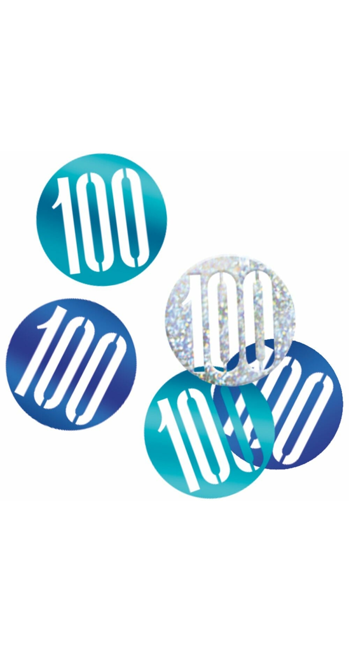 Birthday Blue Glitz Number 100 Confetti - .5oz