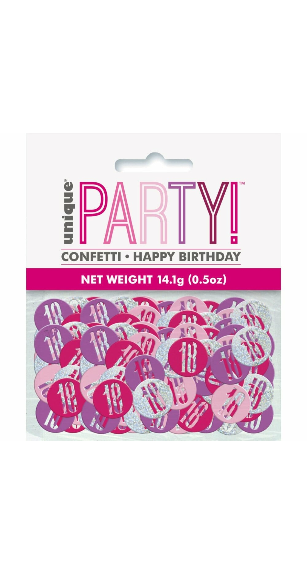 Birthday Pink Glitz Number 18 Confetti - .5oz