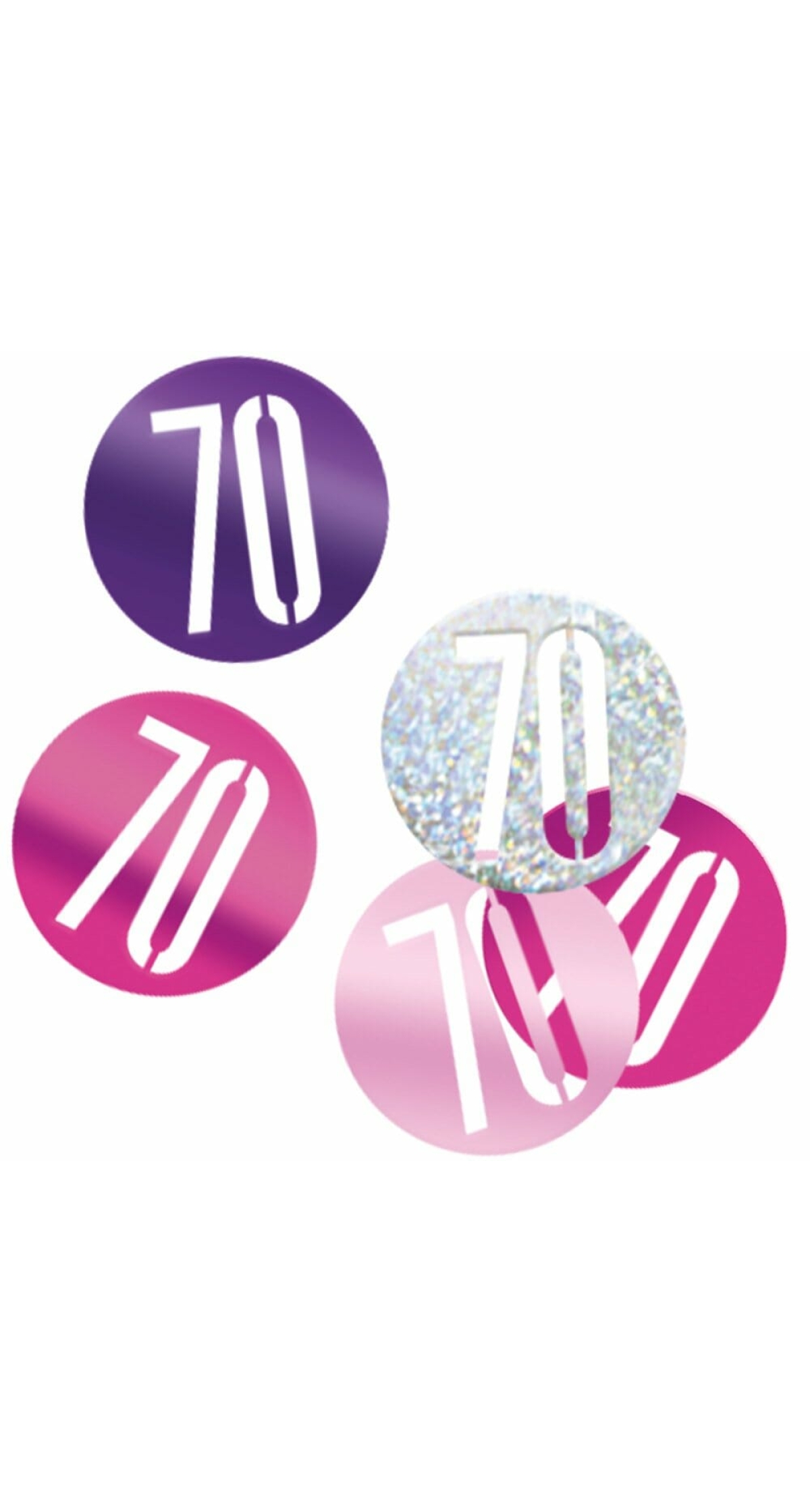 Birthday Pink Glitz Number 70 Confetti - .5oz