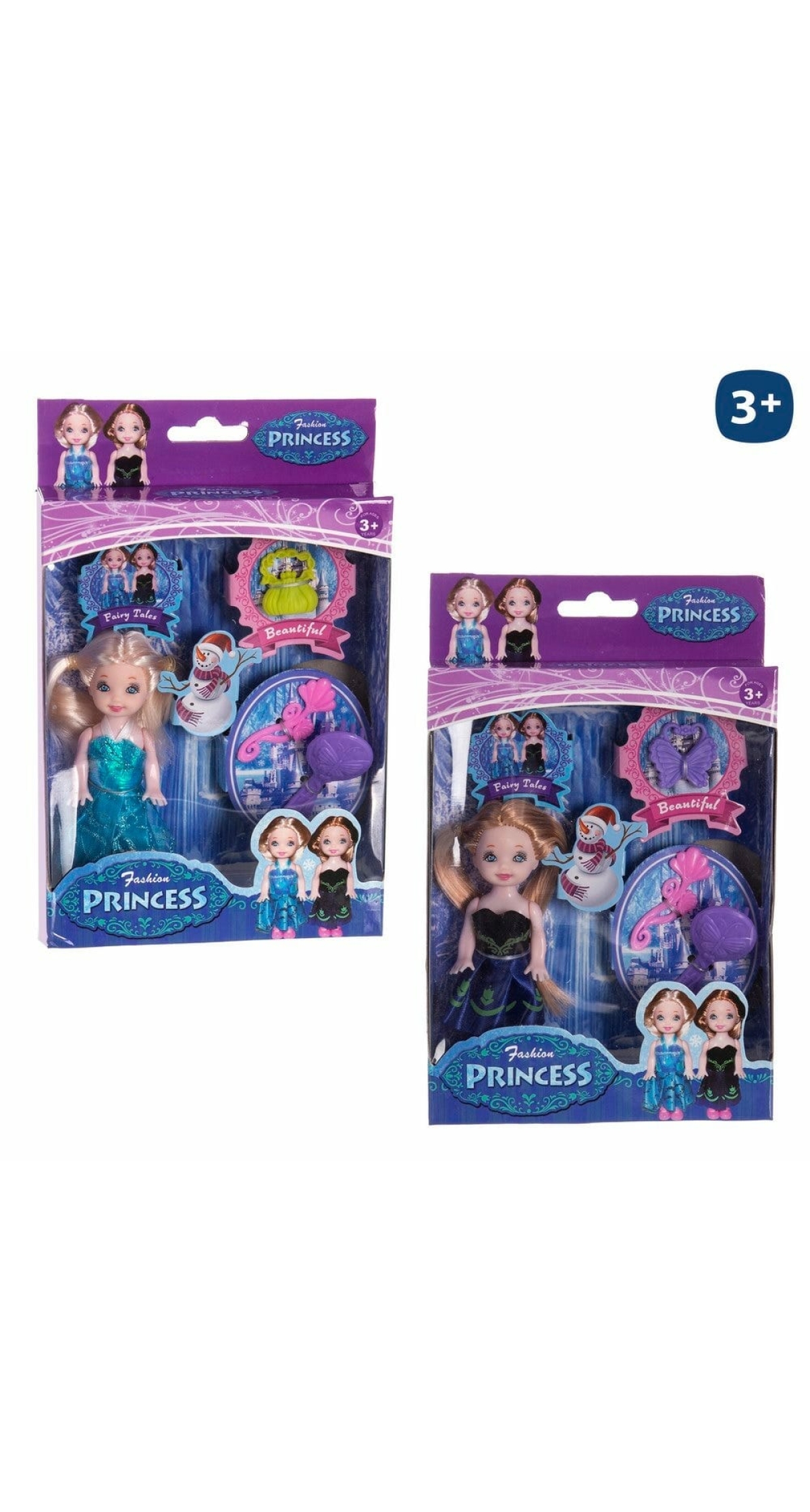 Mini Princess Doll With Accessories Snow - 15cm