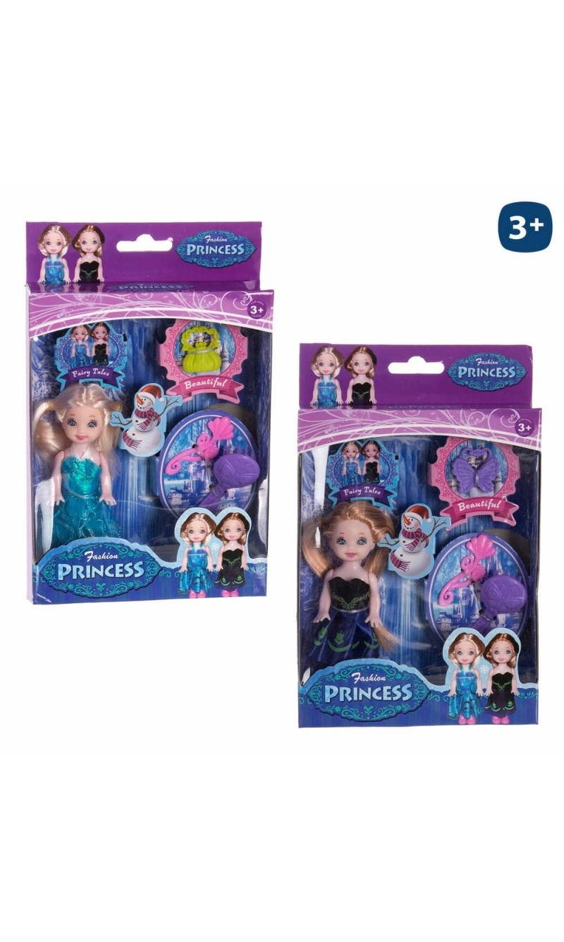 Mini Princess Doll With Accessories Snow - 15cm