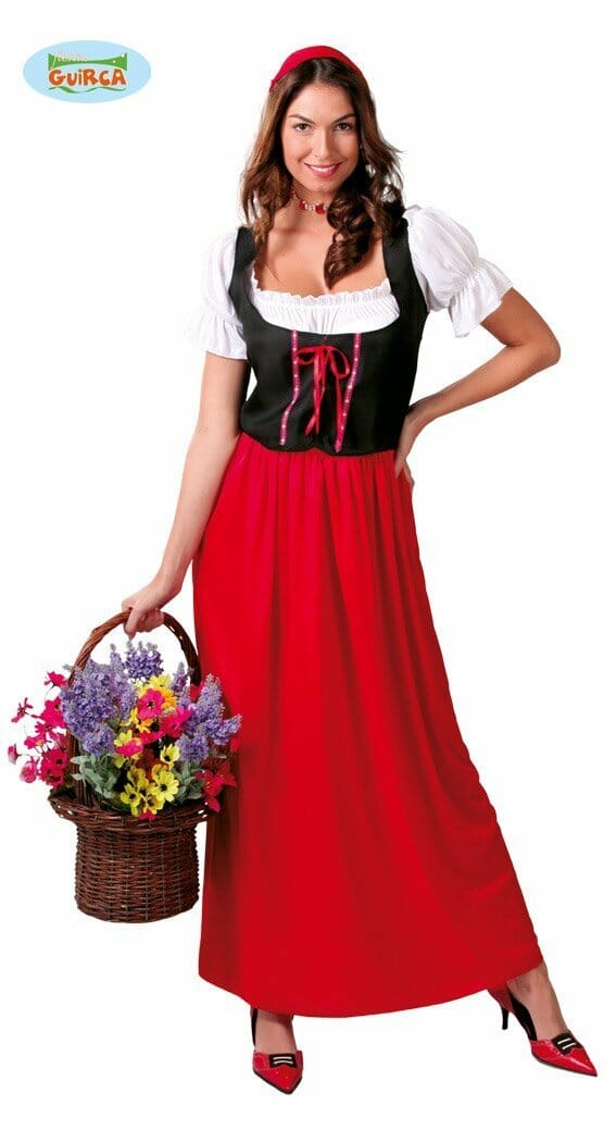 chinese dress ladies Red Riding Hood Costume, Long Dress  Smiffys