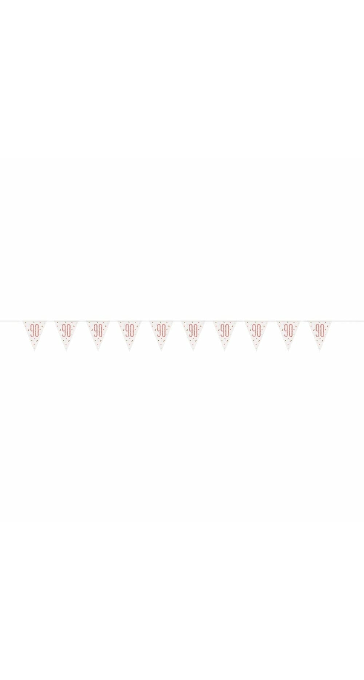 Glitz Rose Gold Prismatic Plastic Flag Banner 90 - 9 Feet