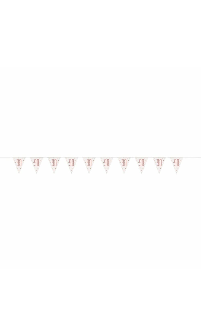Glitz Rose Gold Prismatic Plastic Flag Banner 90 - 9 Feet