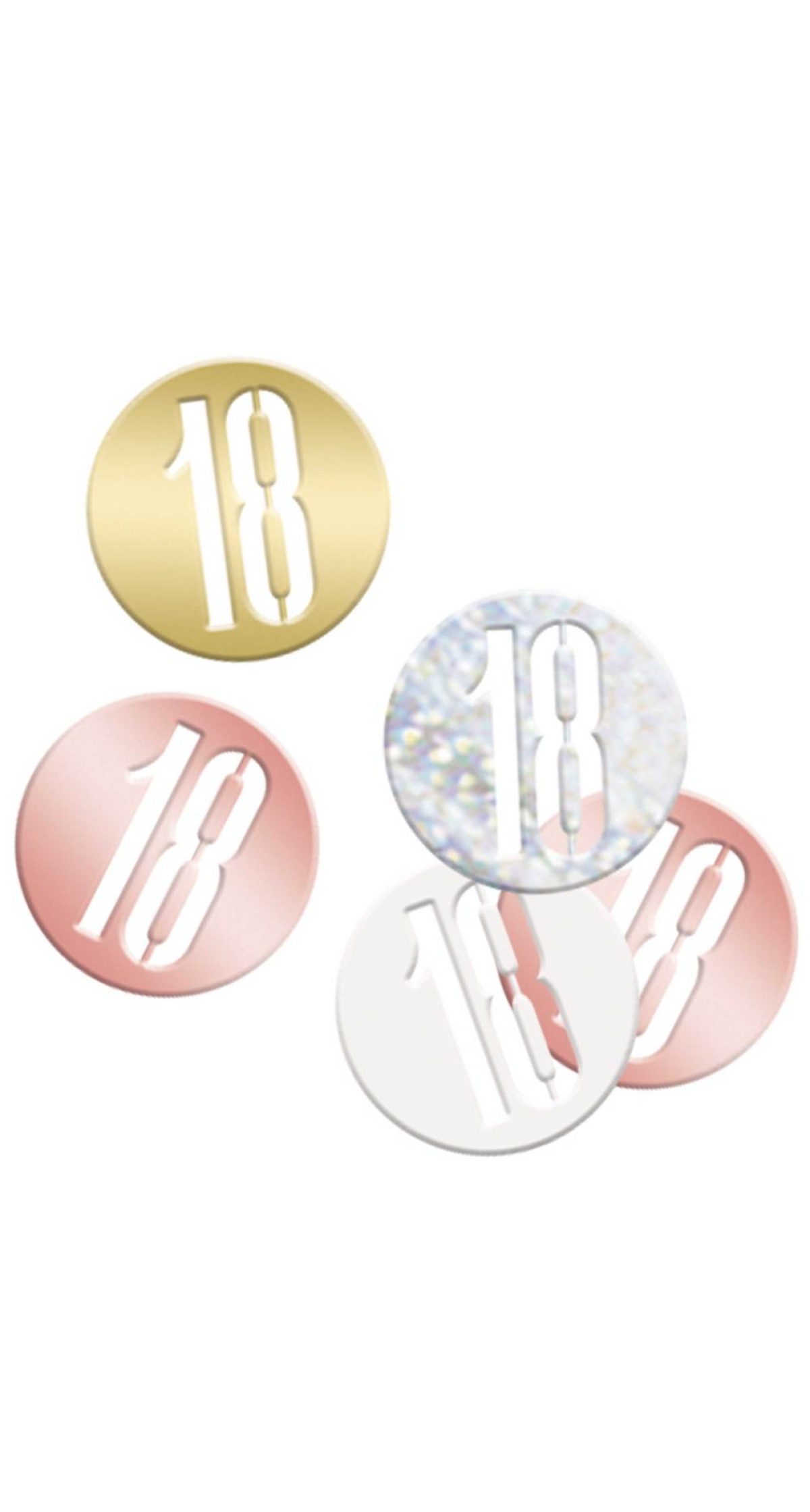 Birthday Rose Gold Glitz Number 18 Confetti - .5oz