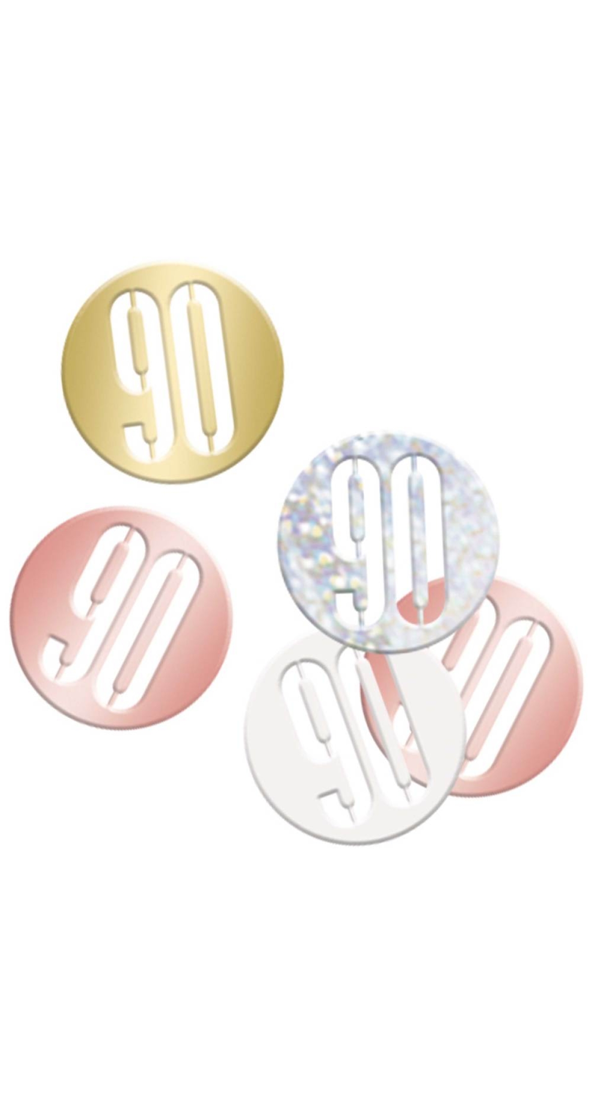 Birthday Rose Gold Glitz Number 90 Confetti - .5oz