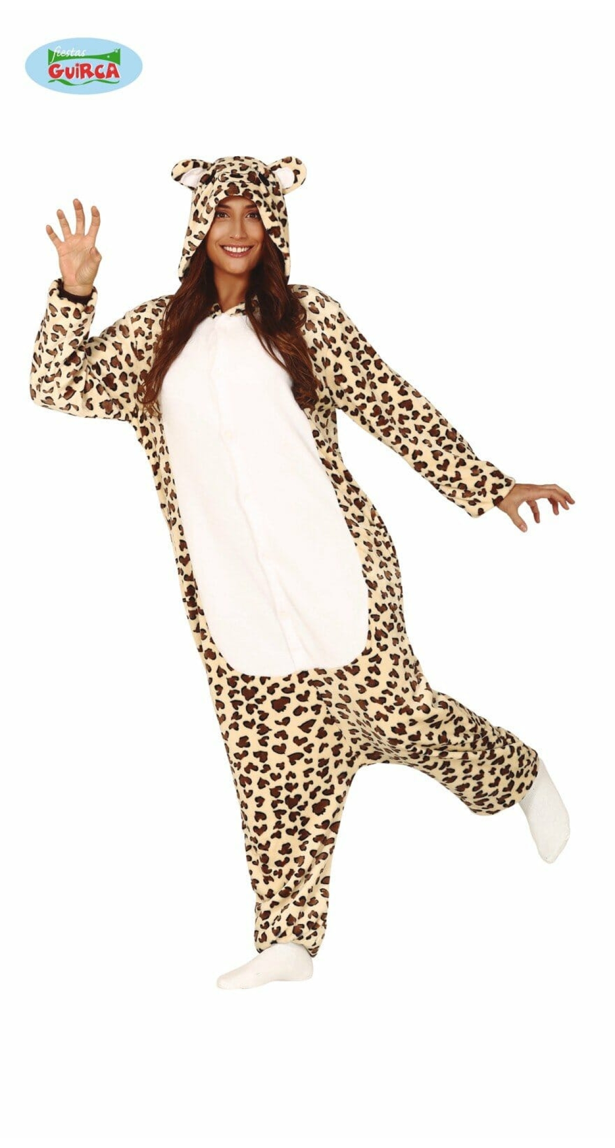 Leopard Plush Onesie - Adult Size Large
