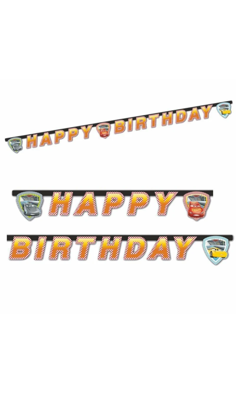 Cars 3 "Happy Birthday" Die-cut Banner - 1pk
