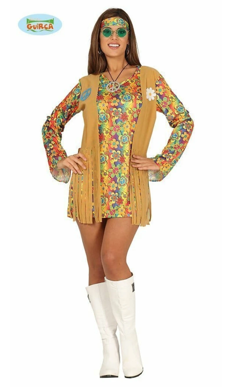 Hippie Lady Flower Power - Adult Size Small