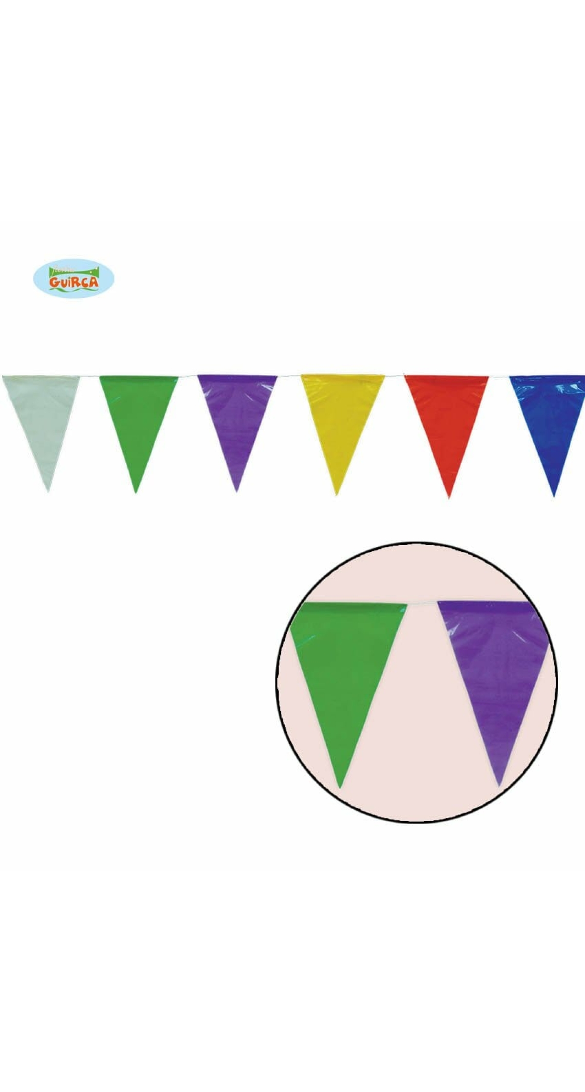Multicolour Penant Bunting 20cm x 30cm - 50m
