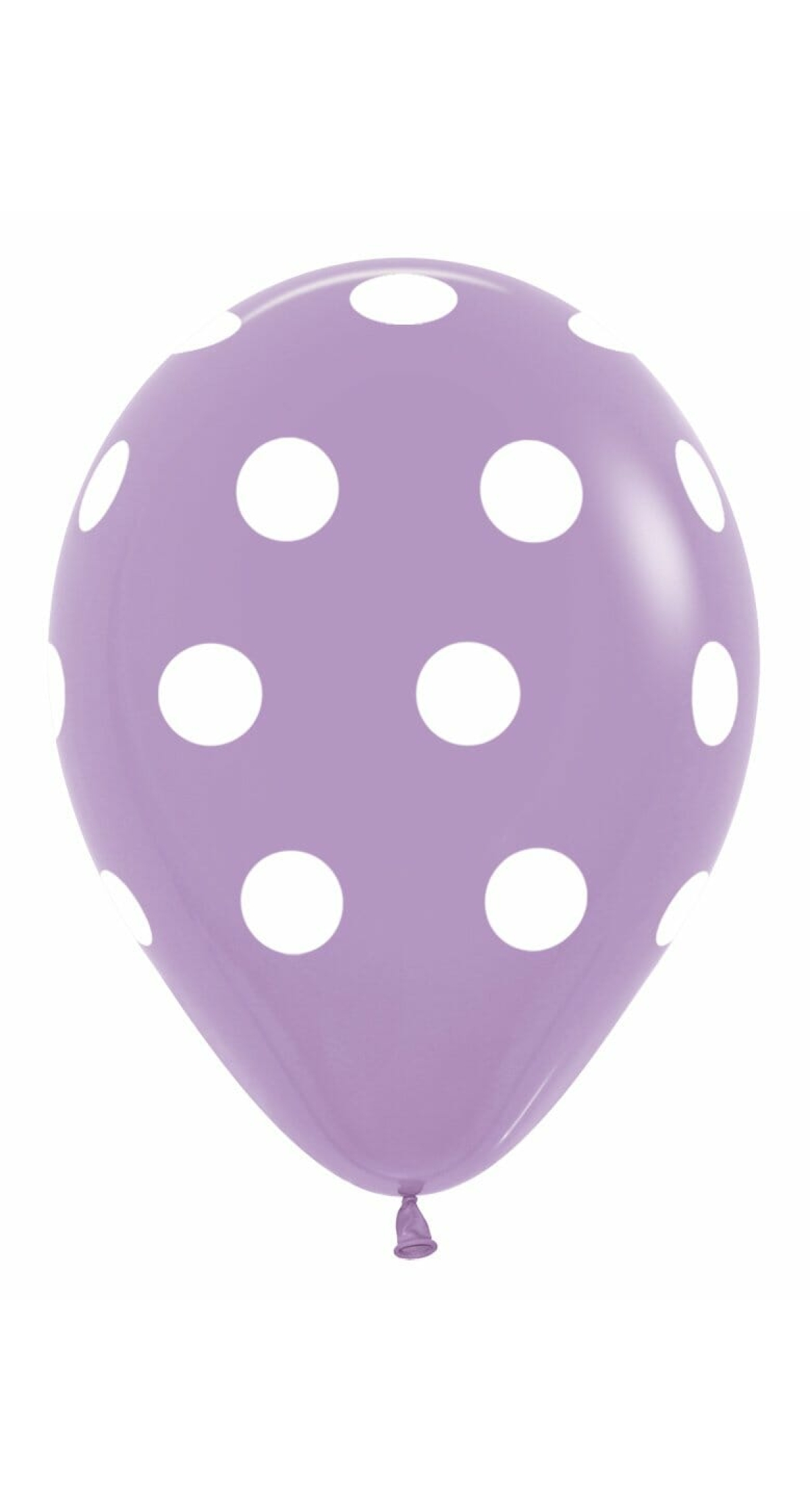 Fashion Solid - Lilac with White Polka Dots 12" Balloon