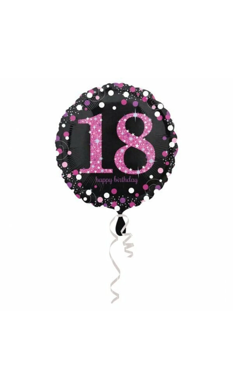 18 Happy Birthday Foil Balloon 18'' - 45cm