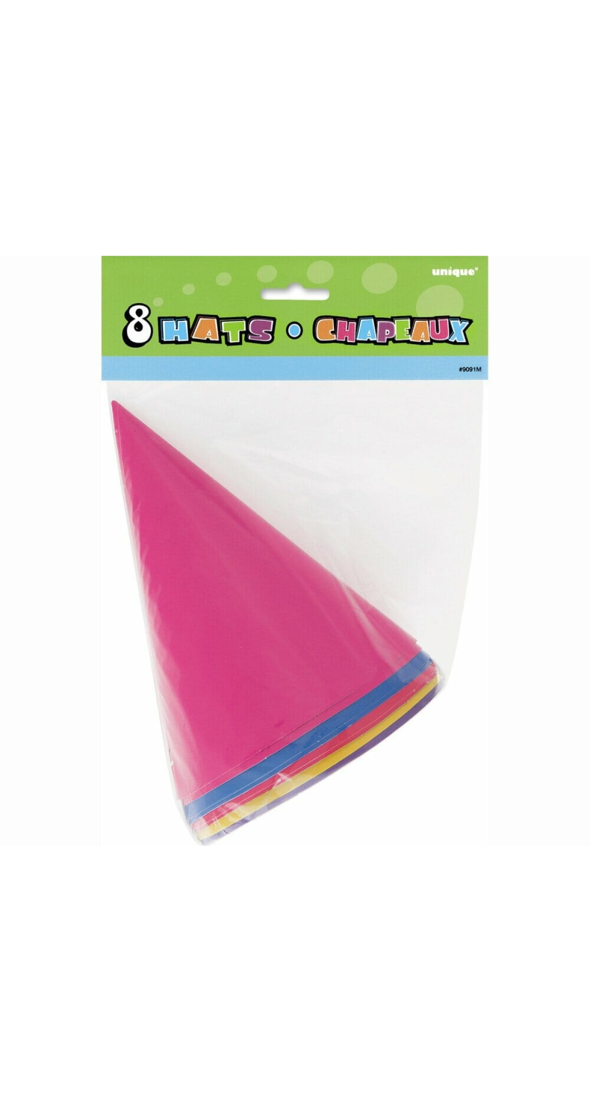 Party Hats - Assorted Colors - 8pk