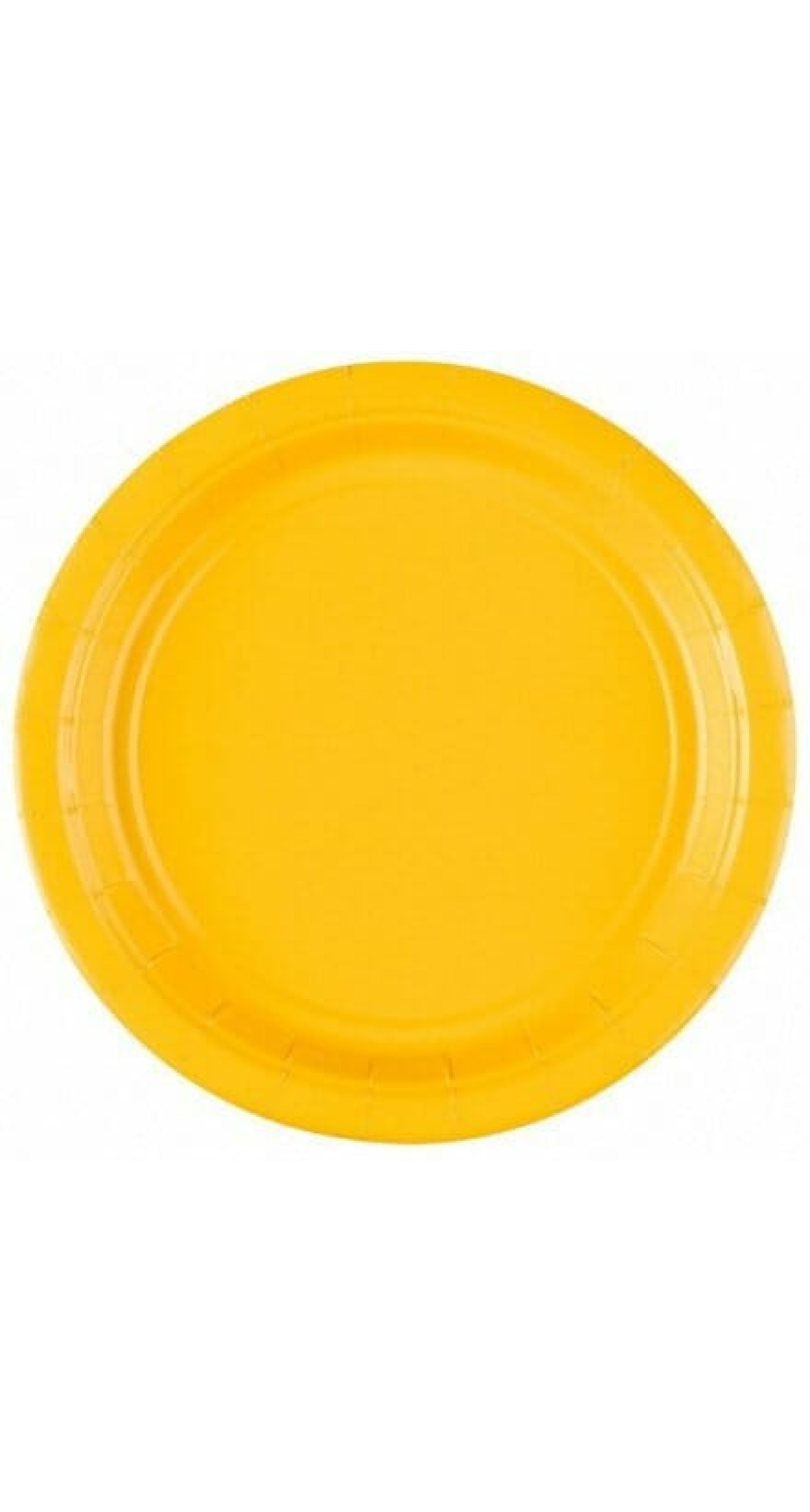 Sunshine Yellow - 8 x Paper Plates 17.8 cm